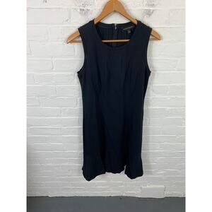 Banana Republic Women's Round Neck Sheath Mini Dress Sleeveless Black Size 6